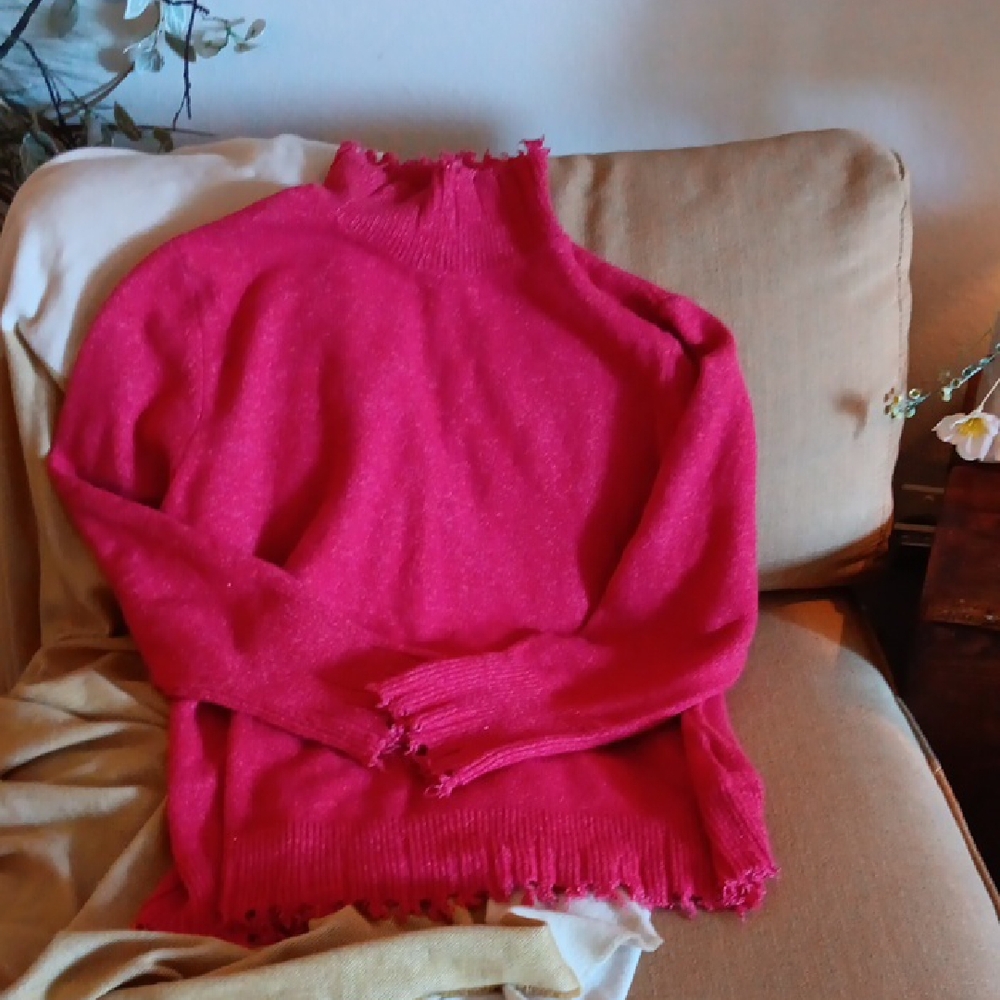NIC + ZOE Women's Redish Pink Sweater